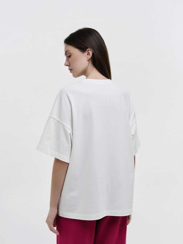 Футболка Oversize без кармана (тофу) — фото 4